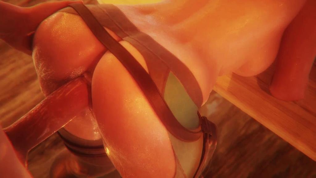 3D后入狂插光滑水嫩极品美臀，真实触感爽到喷水！